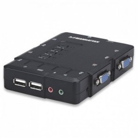 MUX KVM MINI USB 4:1 MANHATTAN CON CABLES...